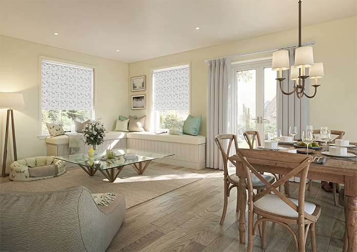 Bluebirds, Warm Grey - Twist&Fit Roller Blind - Image 7